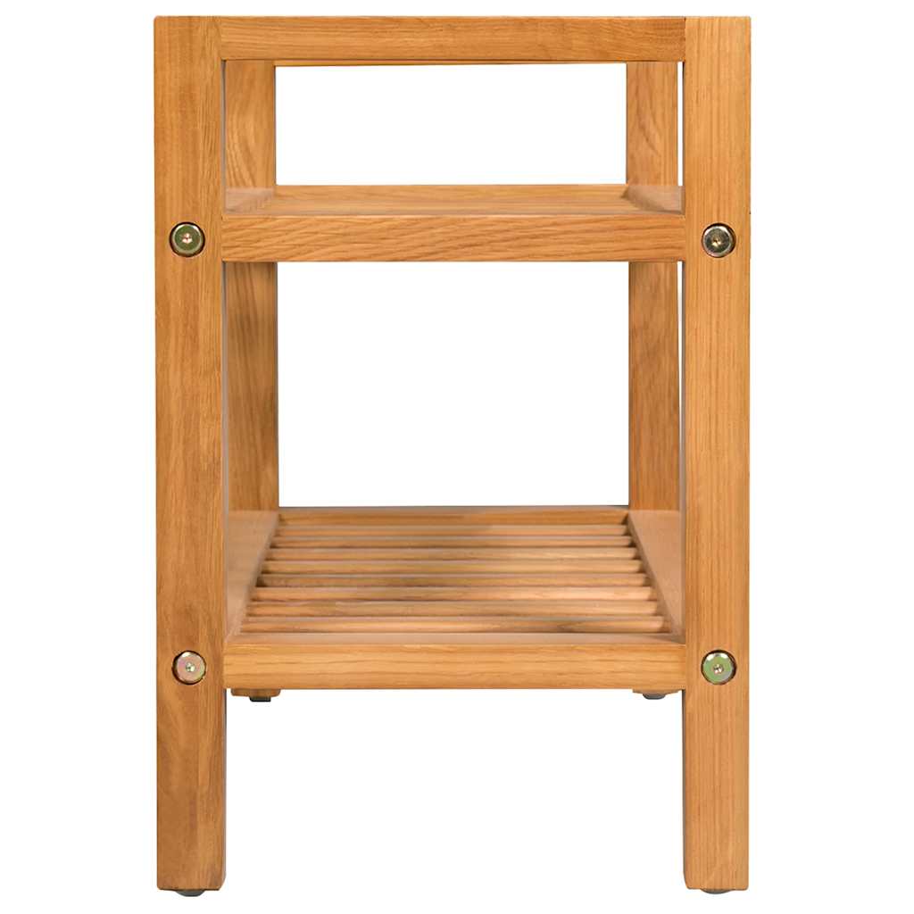 vidaXL Stojak na buty z 2 półkami, 50x27x40 cm, lite drewno dębowe