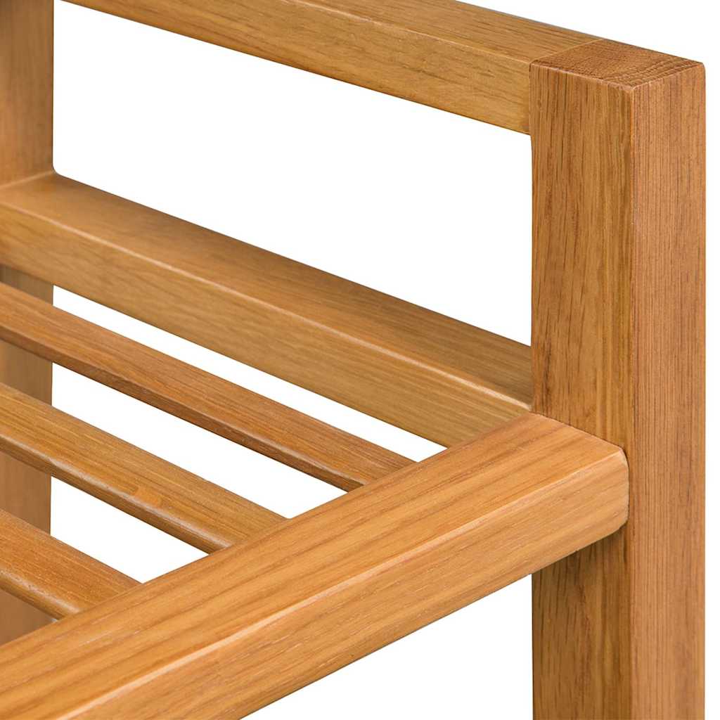 vidaXL Stojak na buty z 2 półkami, 50x27x40 cm, lite drewno dębowe
