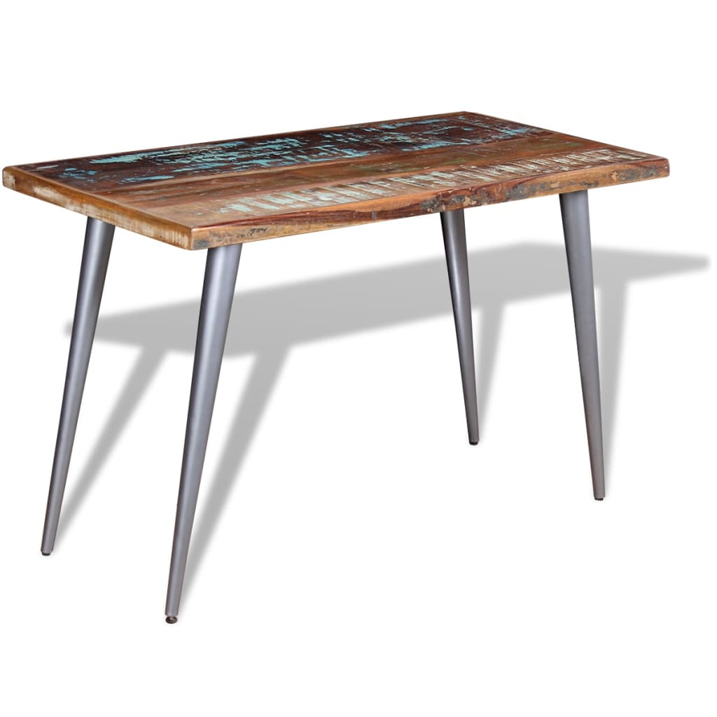 vidaXL Stół do jadalni z litego drewna odzyskanego, 120x60x76 cm