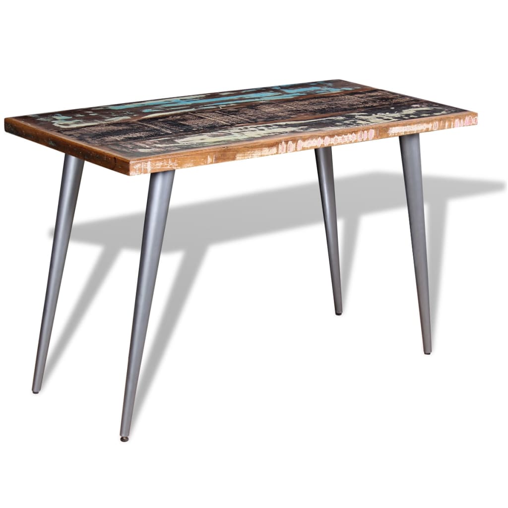 vidaXL Stół do jadalni z litego drewna odzyskanego, 120x60x76 cm
