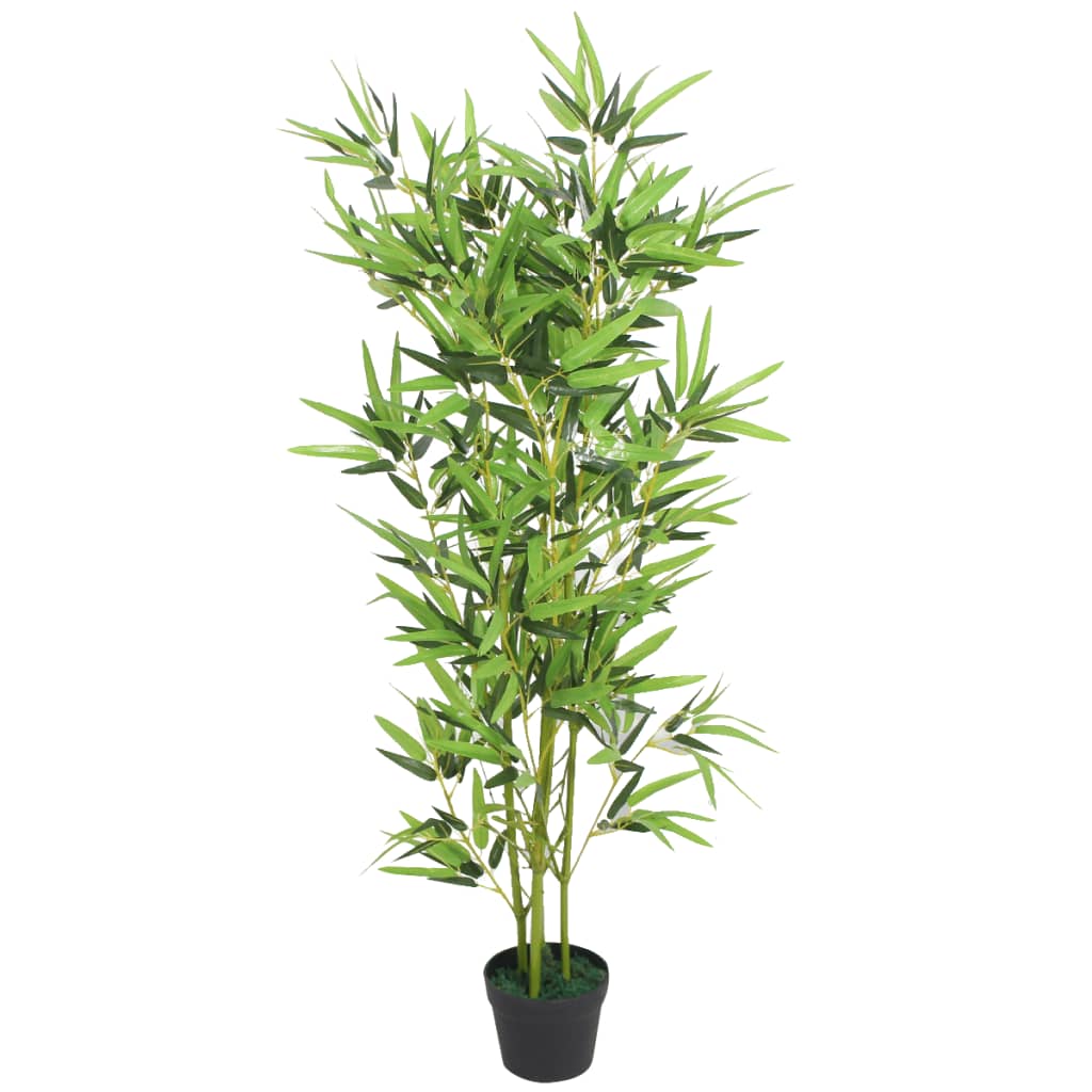 vidaXL Sztuczny bambus z doniczką, 120 cm, zielony