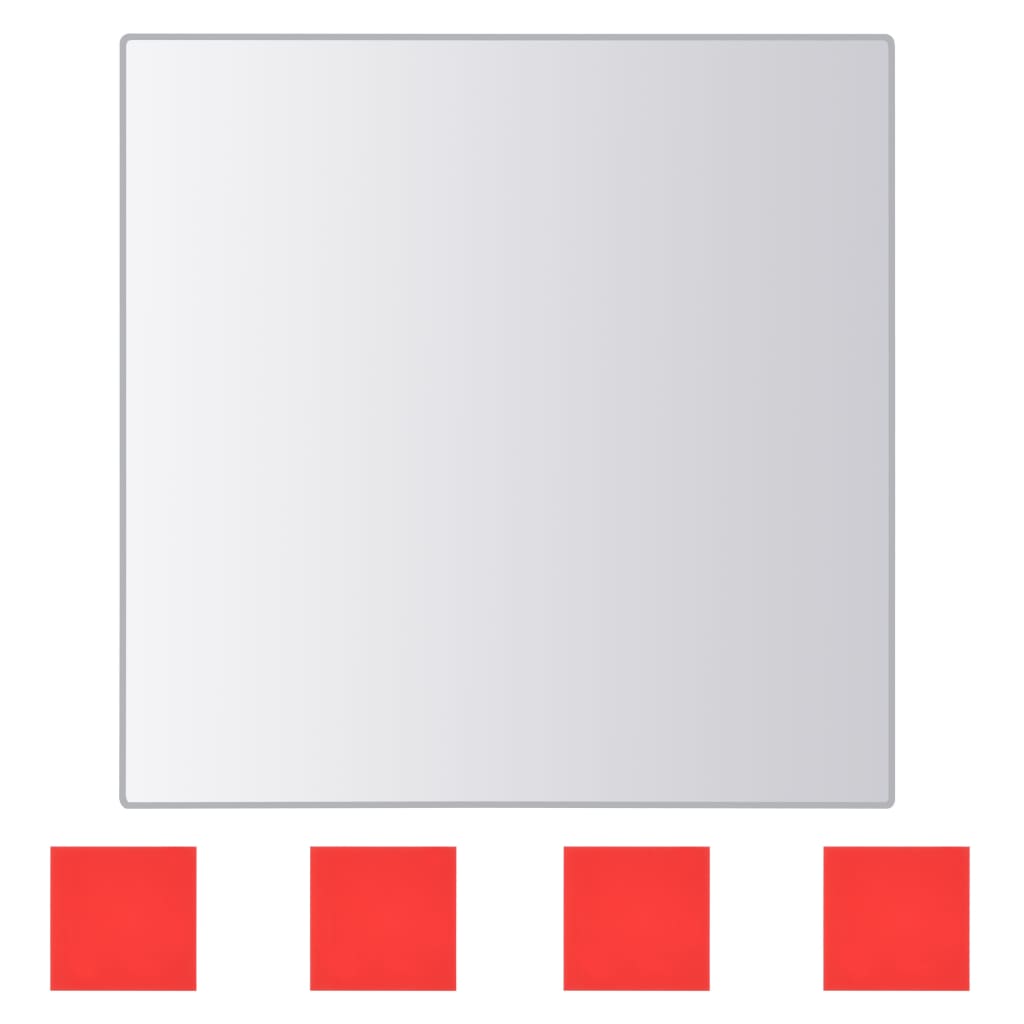vidaXL Kafelki lustrzane, 24 szt., kwadratowe