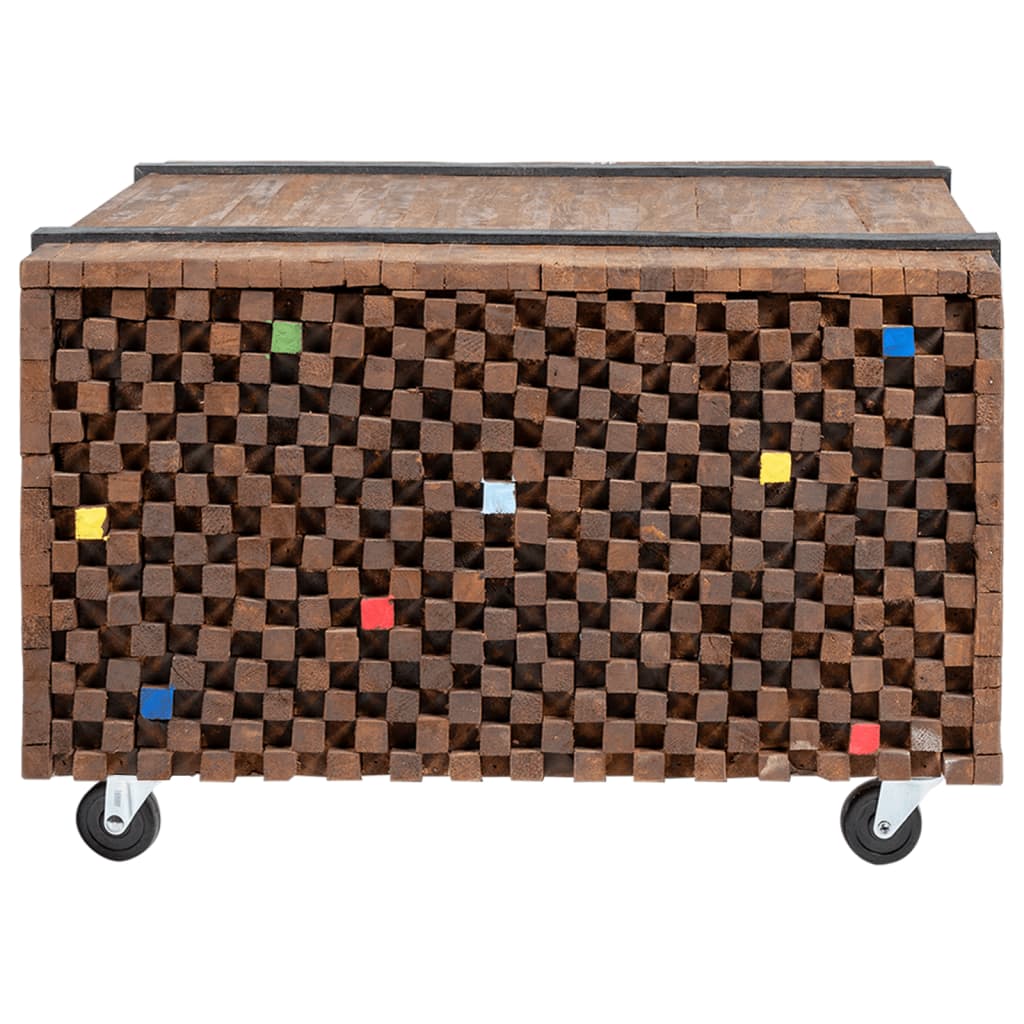 vidaXL Stolik boczny z drewna tekowego, 60 x 60 x 38 cm