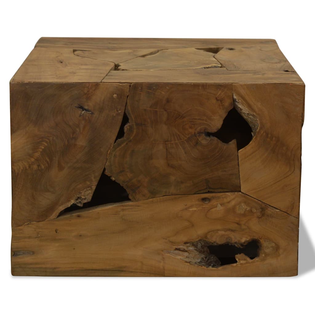 vidaXL Stolik kawowy z drewna tekowego, 50 x 50 x 35 cm, brązowy