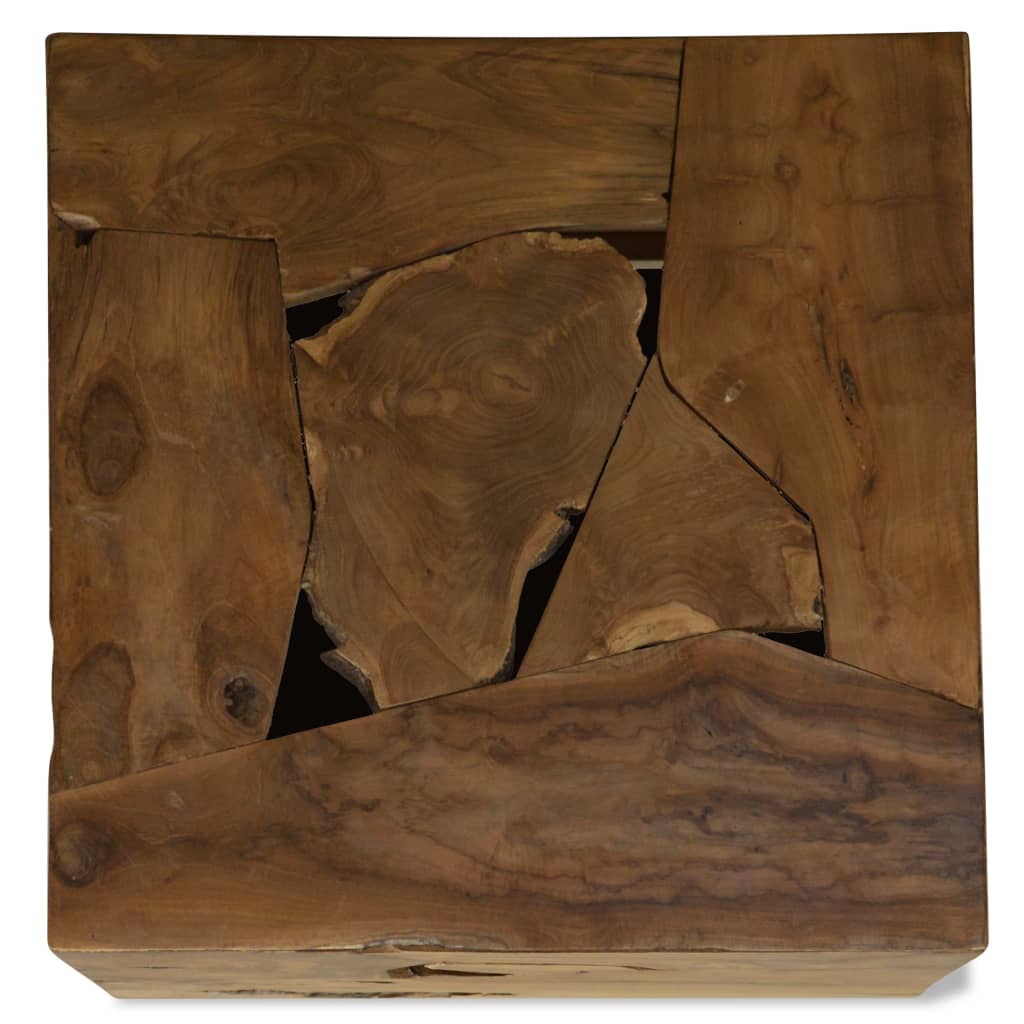 vidaXL Stolik kawowy z drewna tekowego, 50 x 50 x 35 cm, brązowy