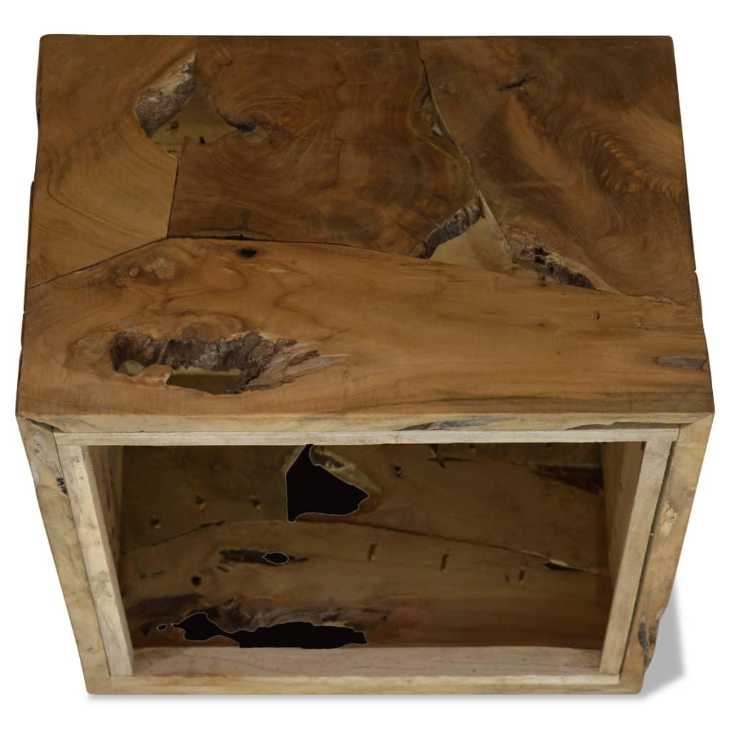 vidaXL Stolik kawowy z drewna tekowego, 50 x 50 x 35 cm, brązowy