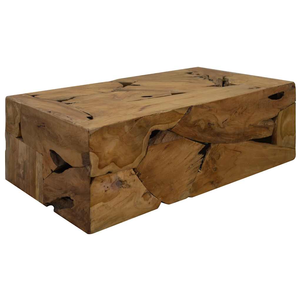vidaXL Stolik kawowy z drewna tekowego, 90 x 50 x 30 cm, brązowy