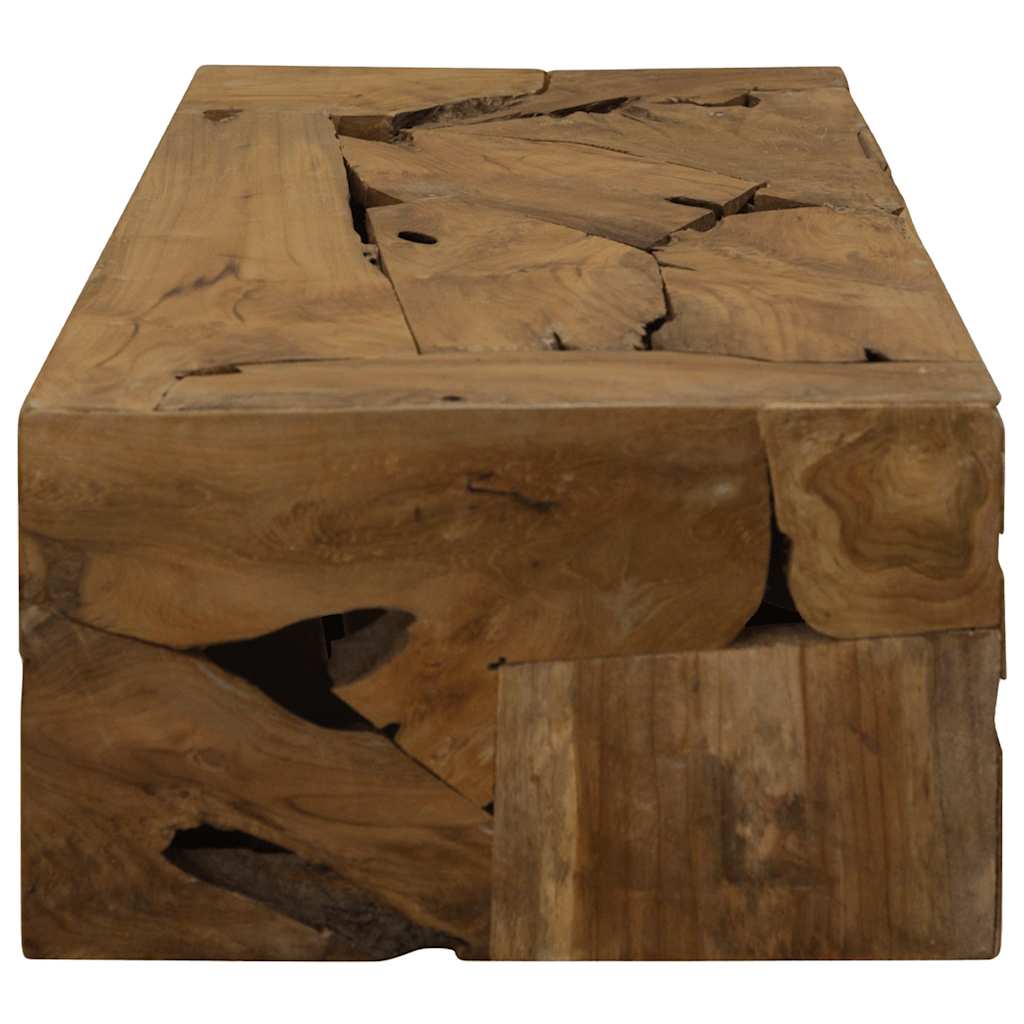 vidaXL Stolik kawowy z drewna tekowego, 90 x 50 x 30 cm, brązowy