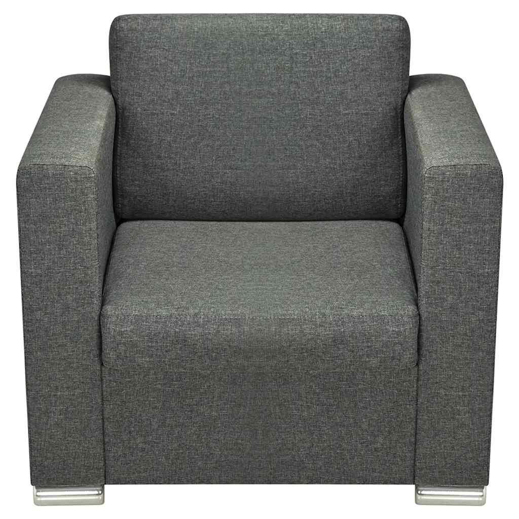 vidaXL Komplet wypoczynkowy 3+2+1 ciemnoszary materiał