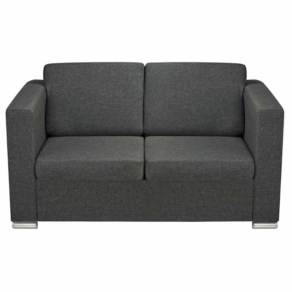 vidaXL Komplet wypoczynkowy 3+2+1 ciemnoszary materiał