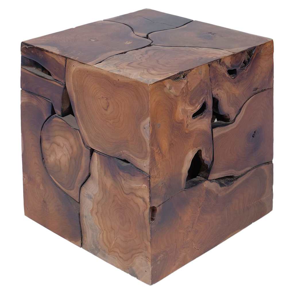 vidaXL Stołki 2 szt. brązowe 40x40x45 cm z litego drewna tekowego