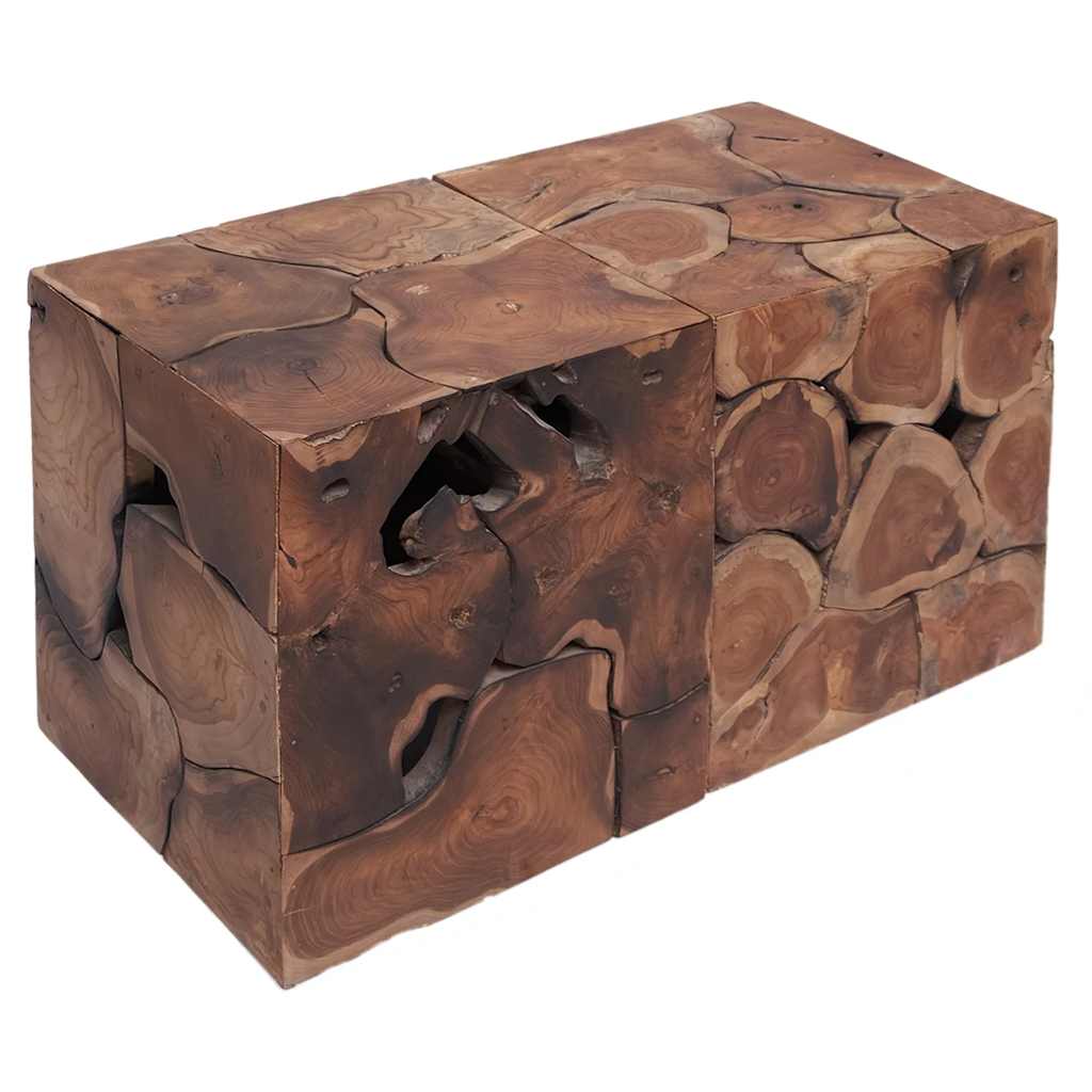 vidaXL Stołki 2 szt. brązowe 40x40x45 cm z litego drewna tekowego