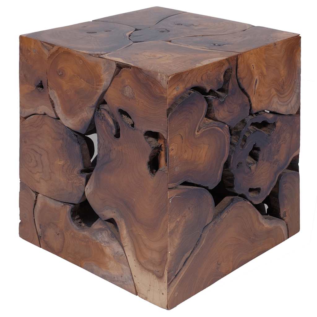 vidaXL Stołki 2 szt. brązowe 40x40x45 cm z litego drewna tekowego