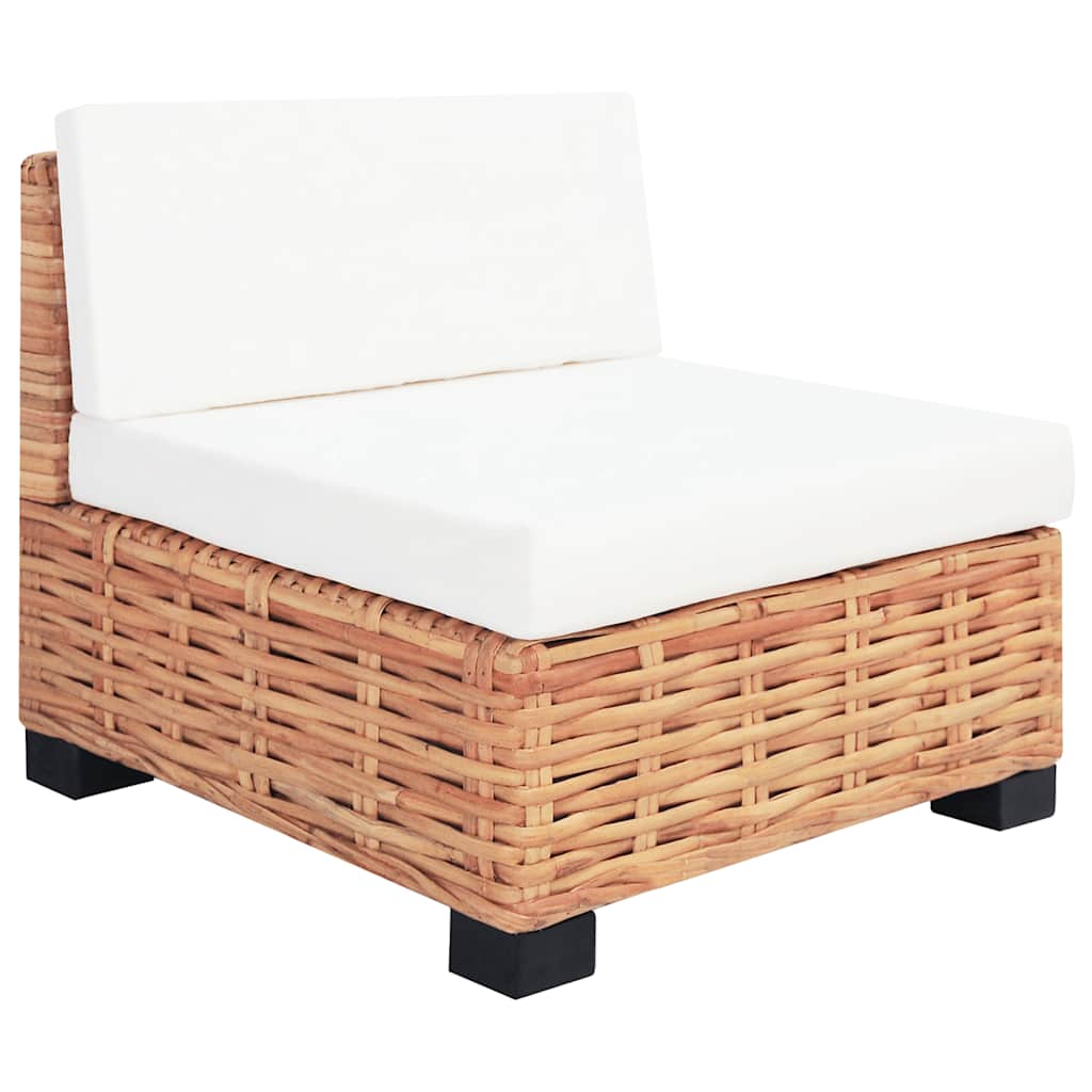 vidaXL Zestaw wypoczynkowy, 27 elementów, naturalny rattan