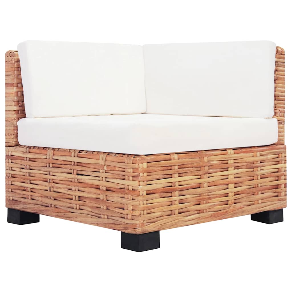 vidaXL Zestaw wypoczynkowy, 27 elementów, naturalny rattan