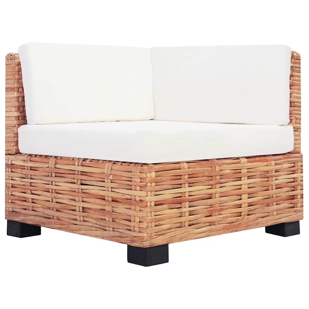 vidaXL Zestaw wypoczynkowy, 16 elementów, naturalny rattan