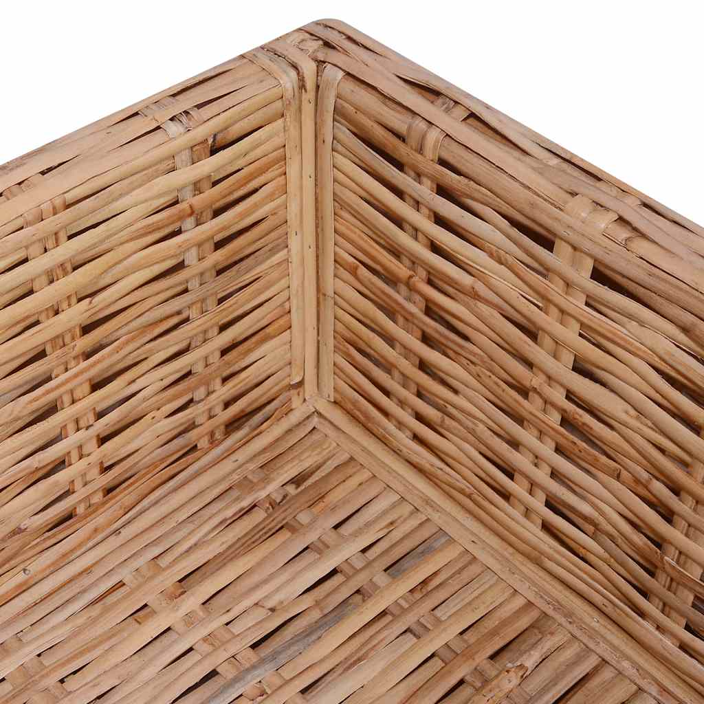 vidaXL Zestaw wypoczynkowy, 14 elementów, naturalny rattan