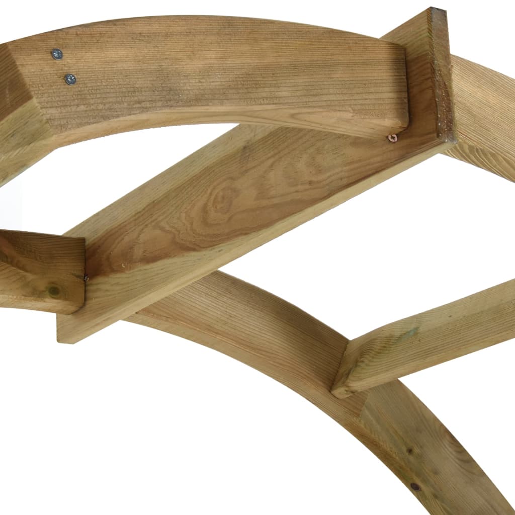 vidaXL Pergola ogrodowa zwieńczona łukiem, impregnowane drewno sosnowe