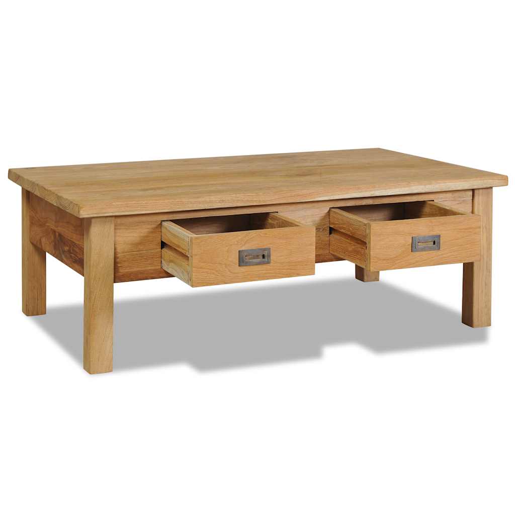 vidaXL Stolik kawowy, lite drewno tekowe, 100 x 60 x 35 cm