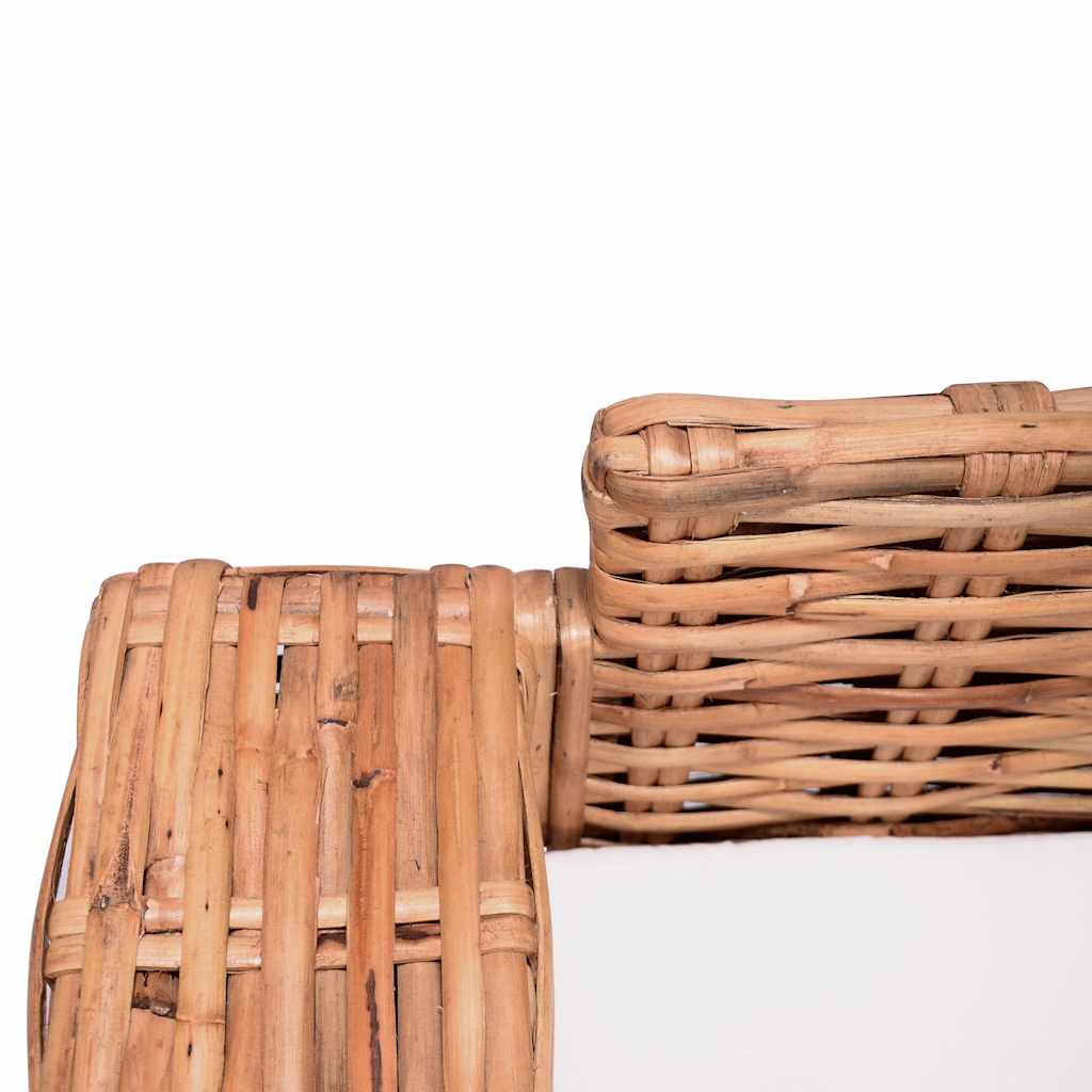 vidaXL Sofa 3-osobowa z naturalnego rattanu