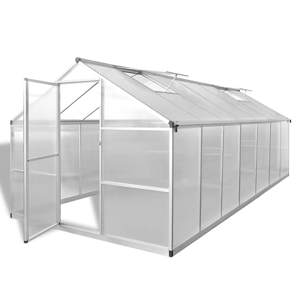 vidaXL Szklarnia, wzmocnione aluminium, 10,53 m²