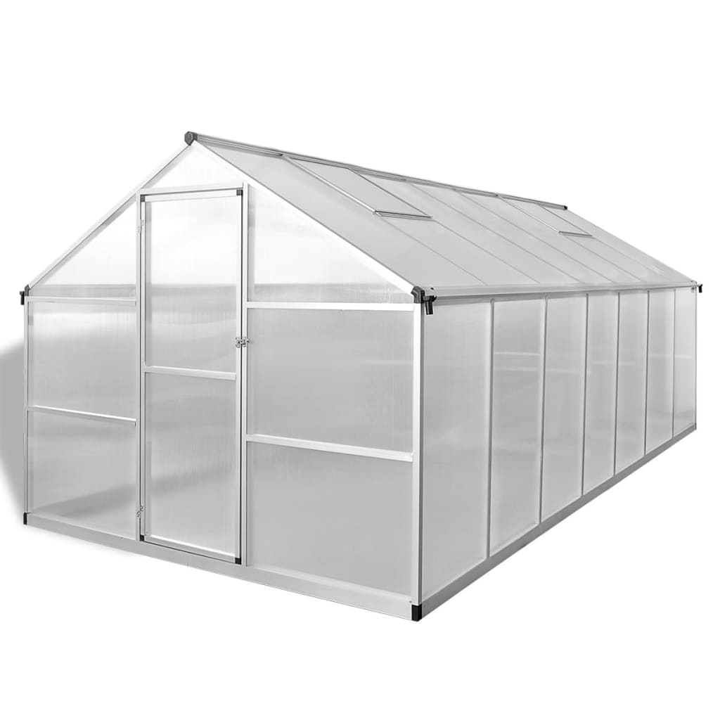 vidaXL Szklarnia, wzmocnione aluminium, 10,53 m²