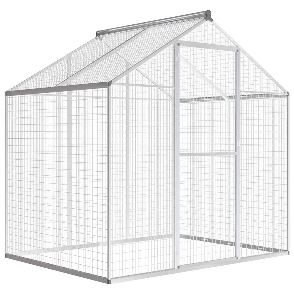 vidaXL Woliera do ogrodu, aluminium, 178 x 122 x 194 cm