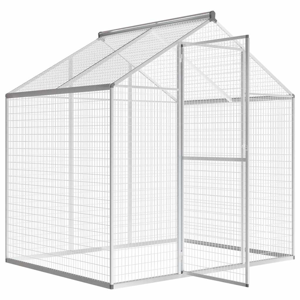 vidaXL Woliera do ogrodu, aluminium, 178 x 122 x 194 cm