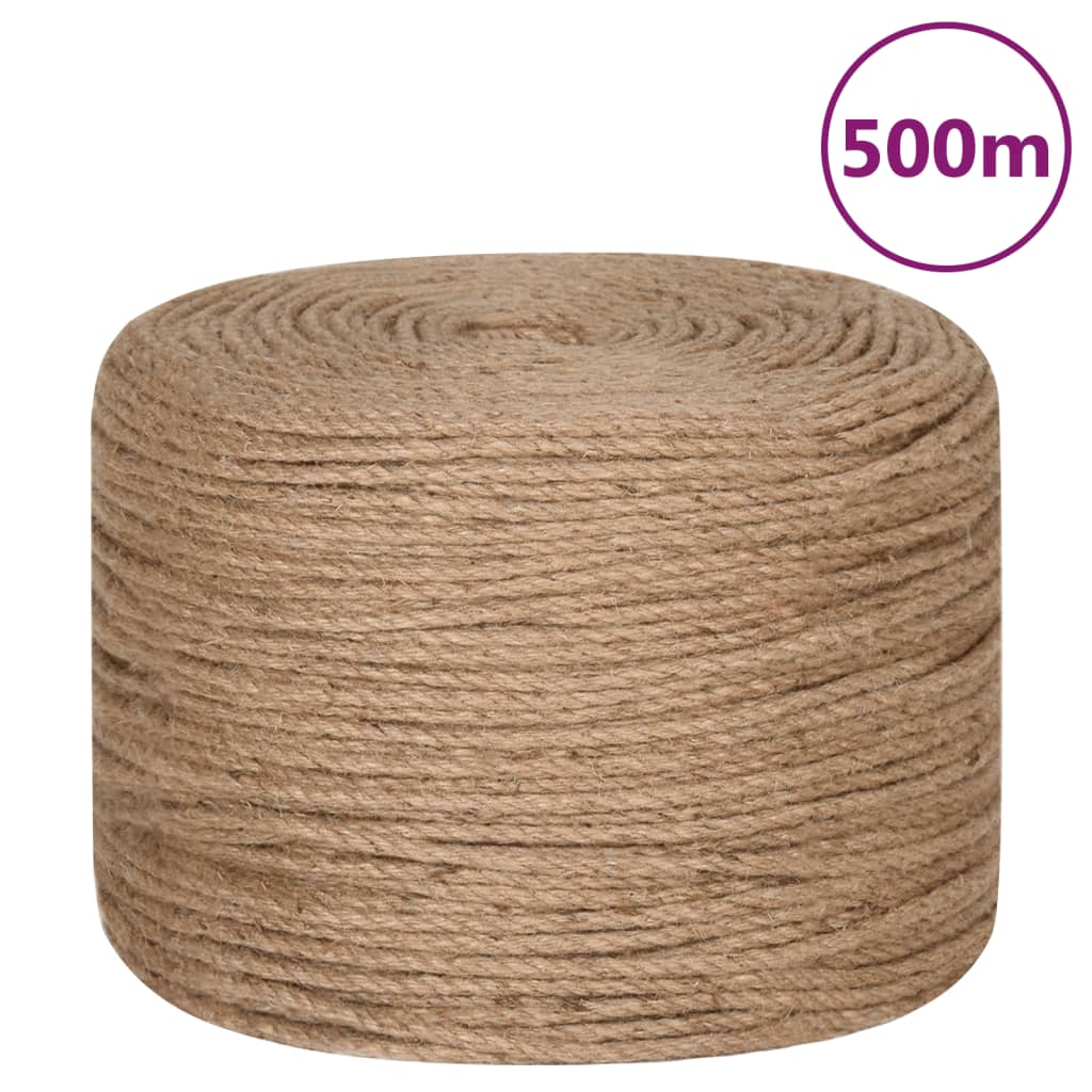 vidaXL Lina, 100% juty, 8 mm, 500 m