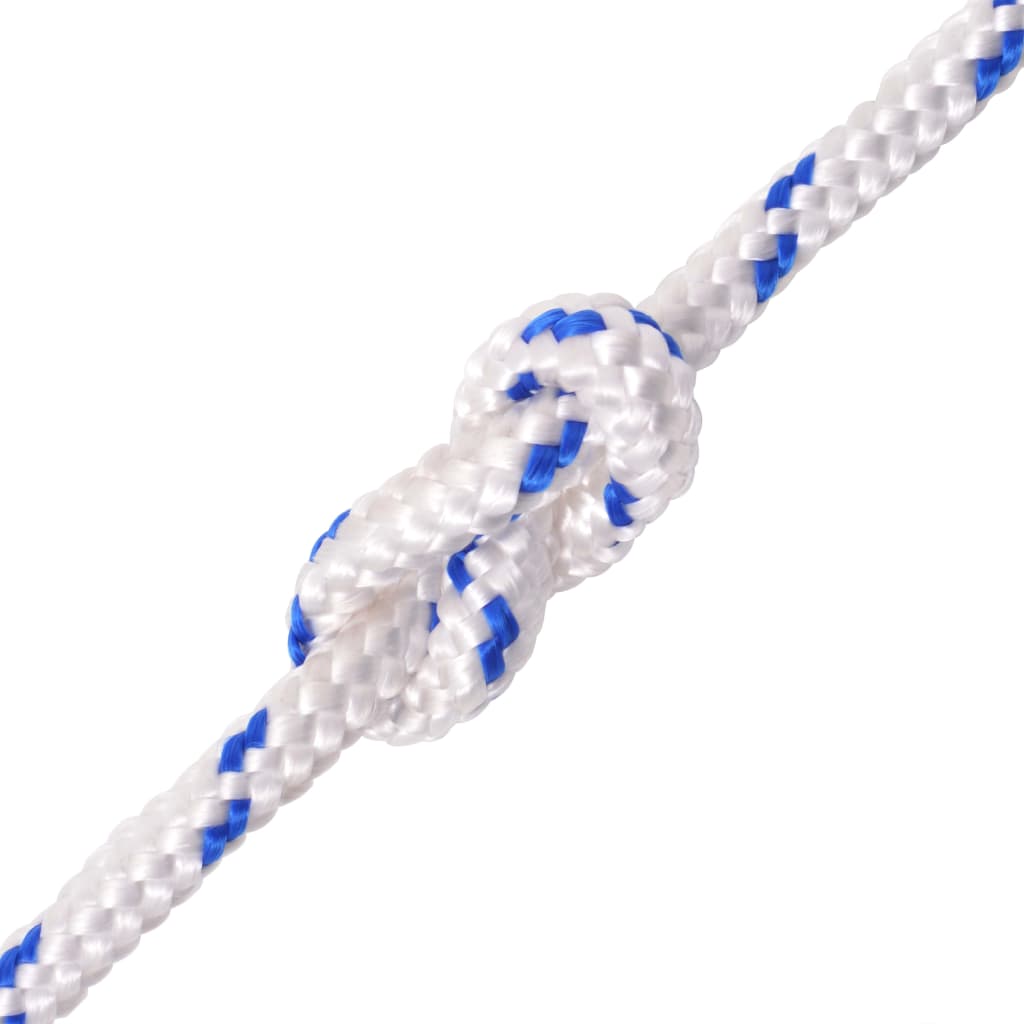 vidaXL Linka żeglarska z polipropylenu, 14 mm, 50 m, biała