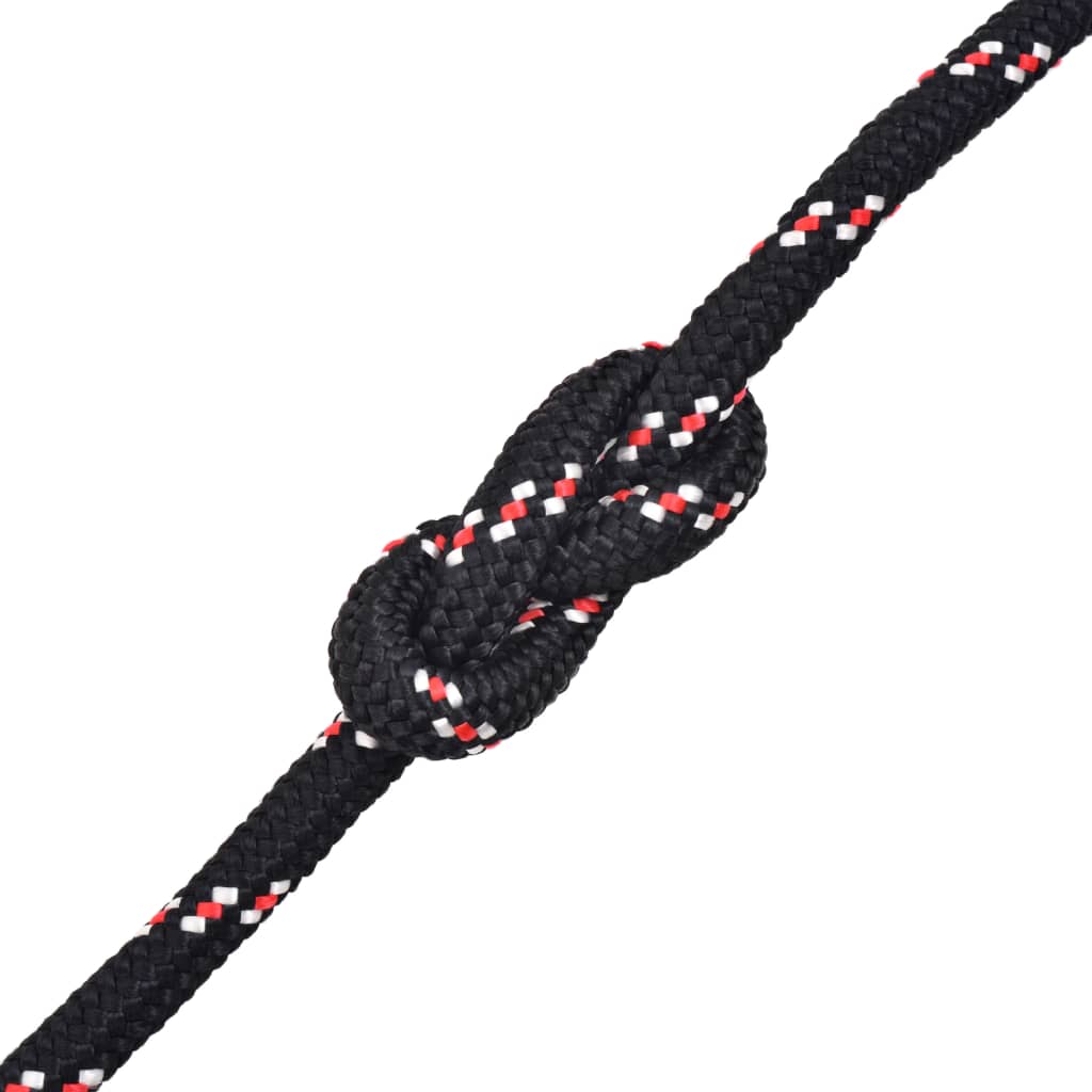 vidaXL Linka żeglarska z polipropylenu, 8 mm, 100 m, czarna