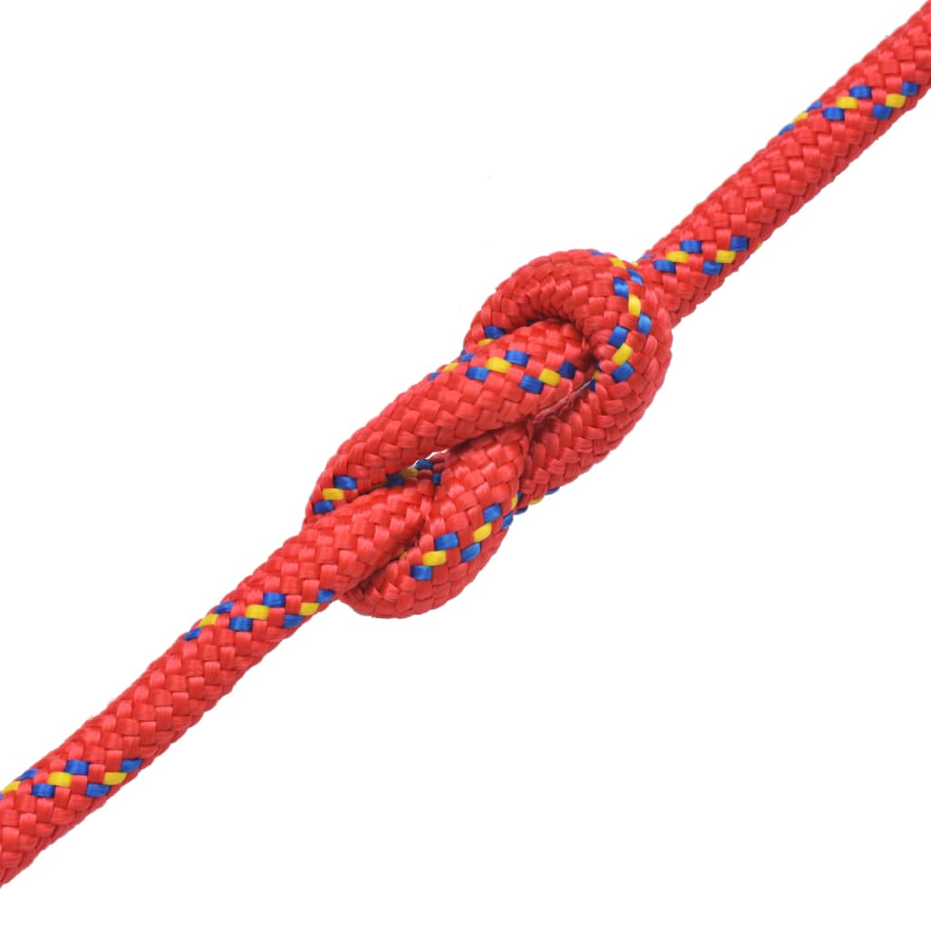 vidaXL Linka żeglarska z polipropylenu, 14 mm, 50 m, czerwona