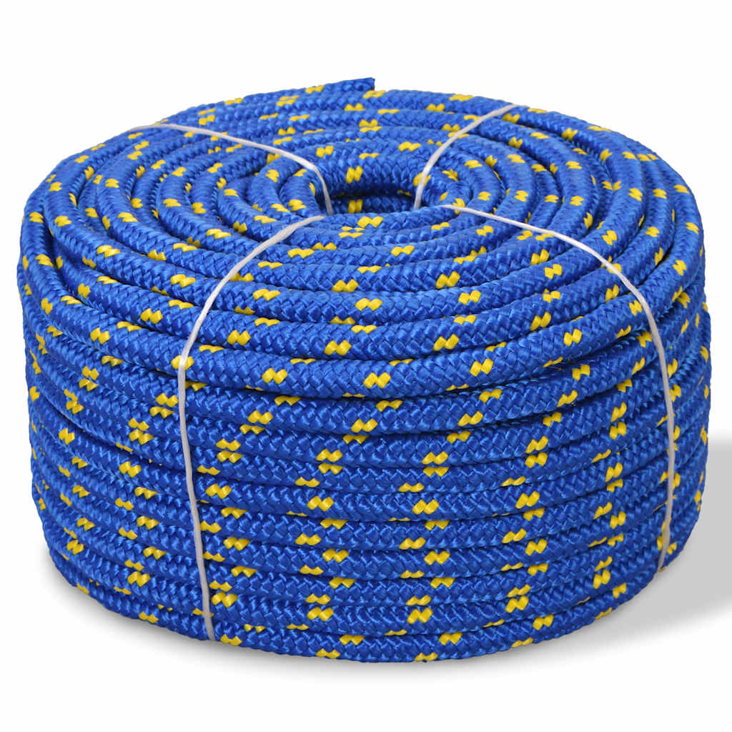 vidaXL Linka żeglarska z polipropylenu, 10 mm, 50 m, niebieska