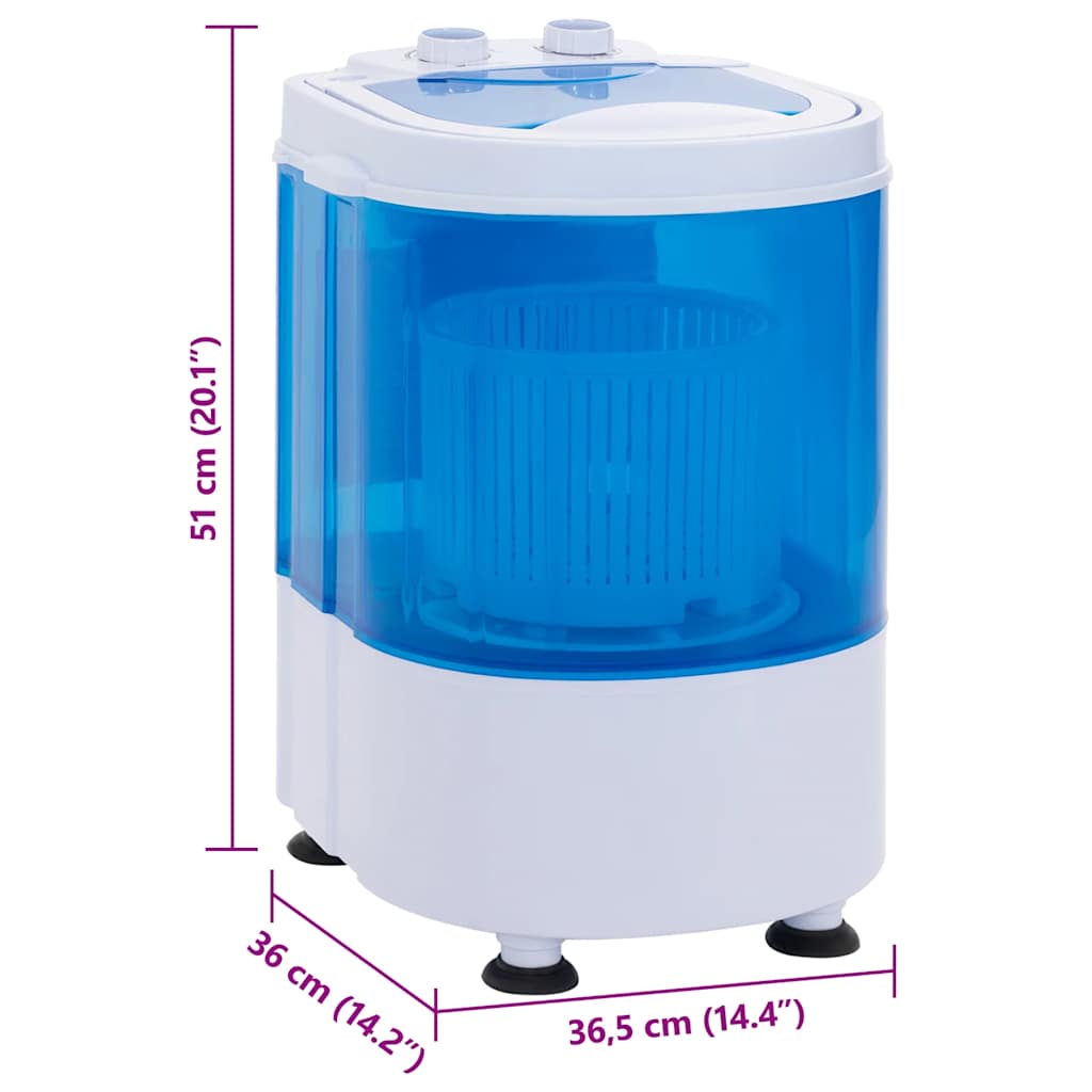 vidaXL Mini pralka jeden bęben, 2,6 kg