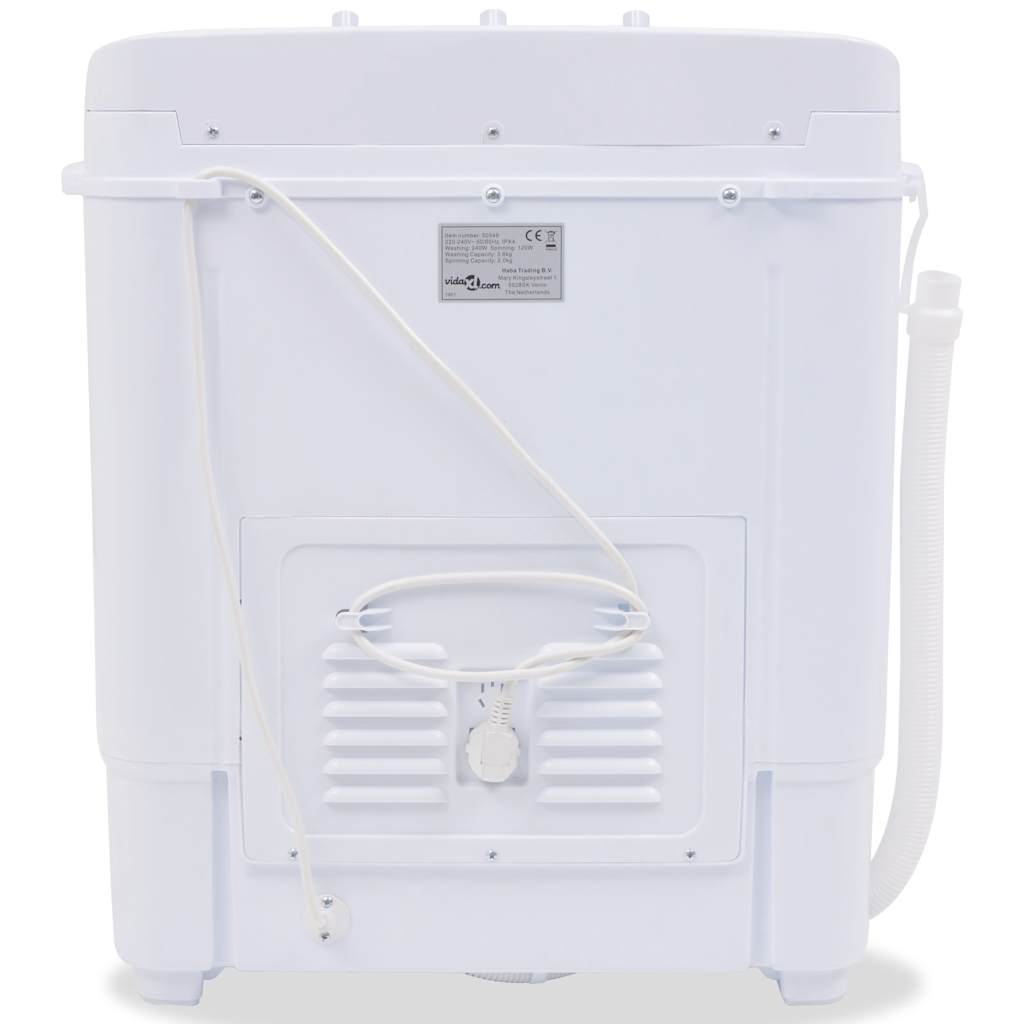 vidaXL Mini pralka, dwa bębny, 5,6 kg