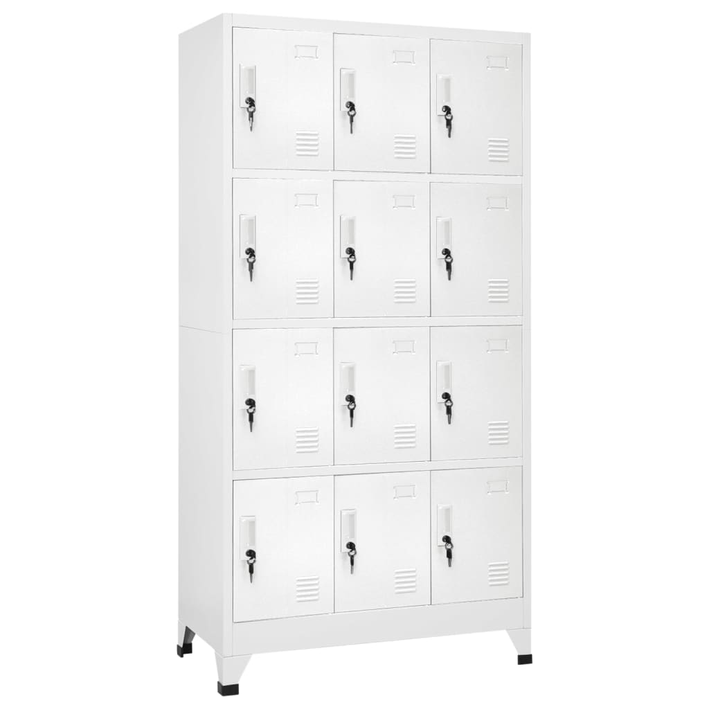 vidaXL Szafka o 12 zamykanych przegrodach, 90 x 45 x 180 cm