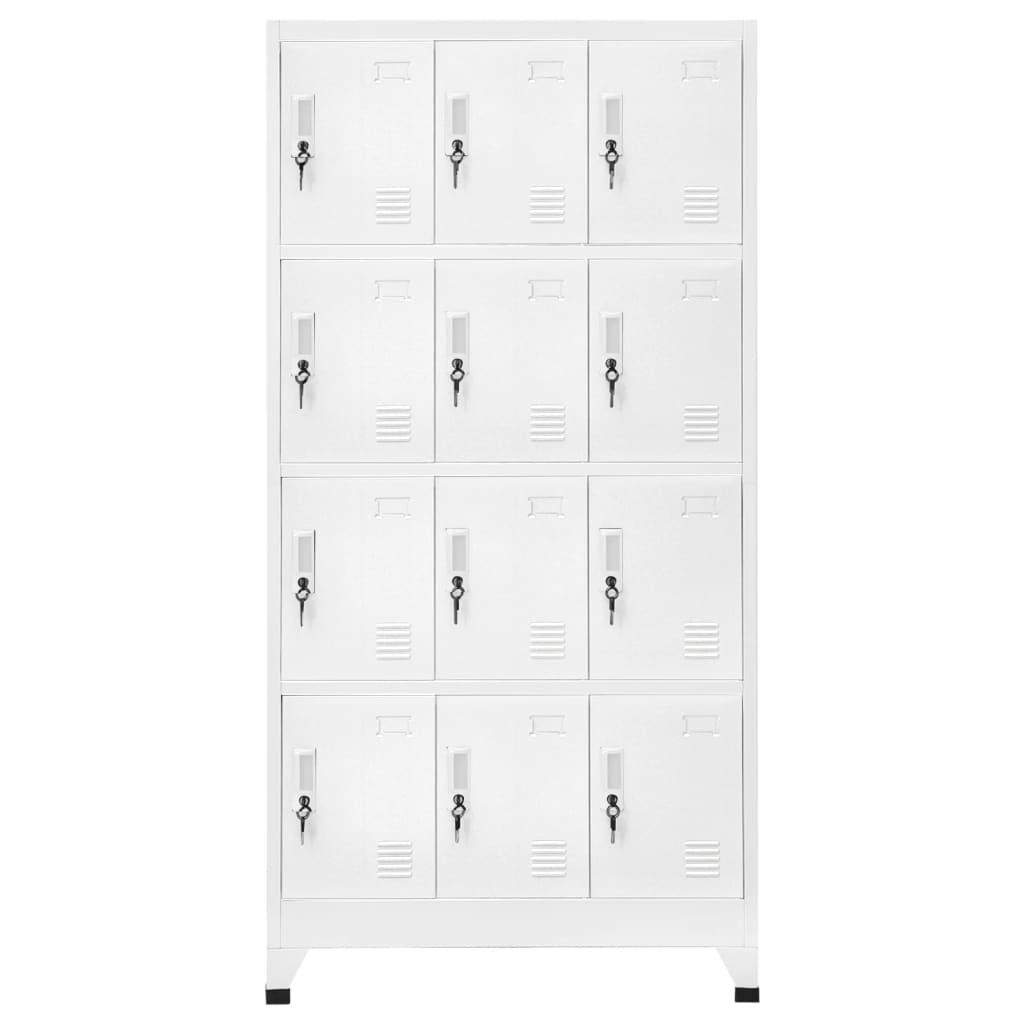 vidaXL Szafka o 12 zamykanych przegrodach, 90 x 45 x 180 cm