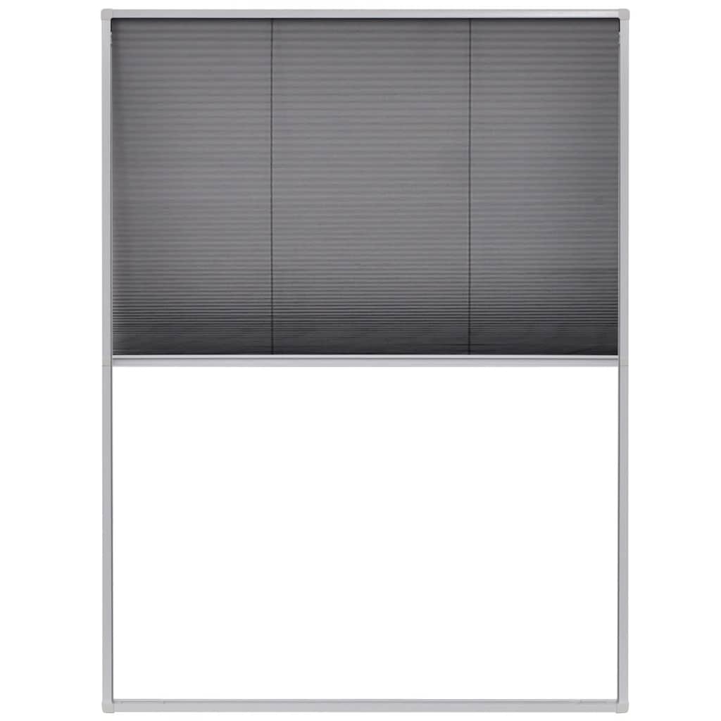 vidaXL Plisowana moskitiera okienna, aluminium, 60x80 cm