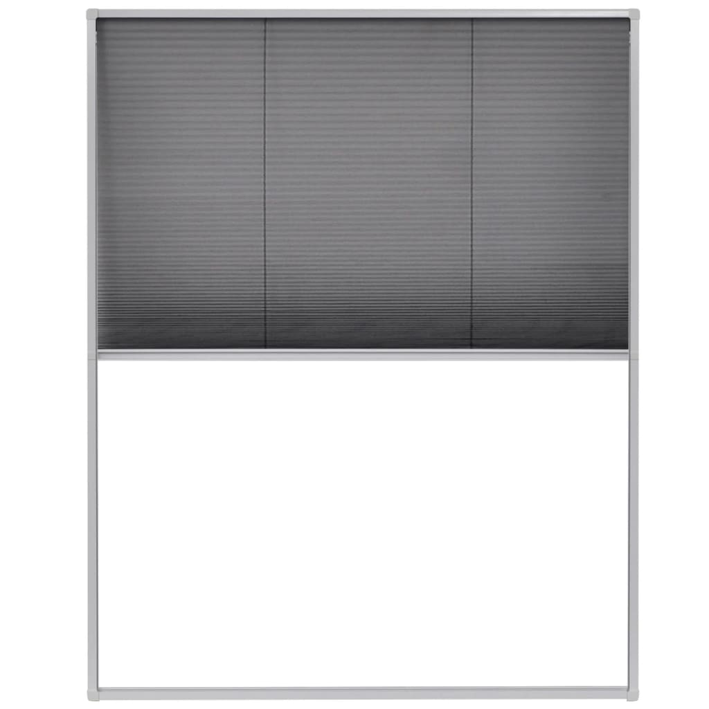 vidaXL Plisowana moskitiera okienna, aluminium, 80x100 cm