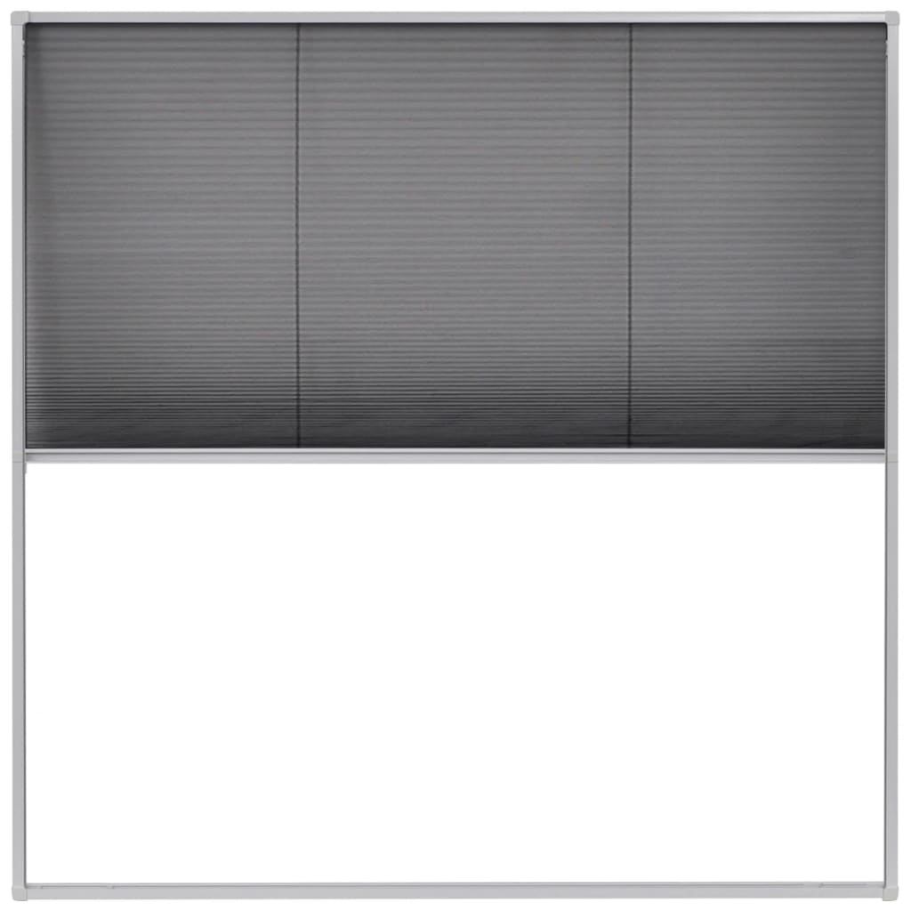 vidaXL Plisowana moskitiera okienna, aluminium, 120x120 cm