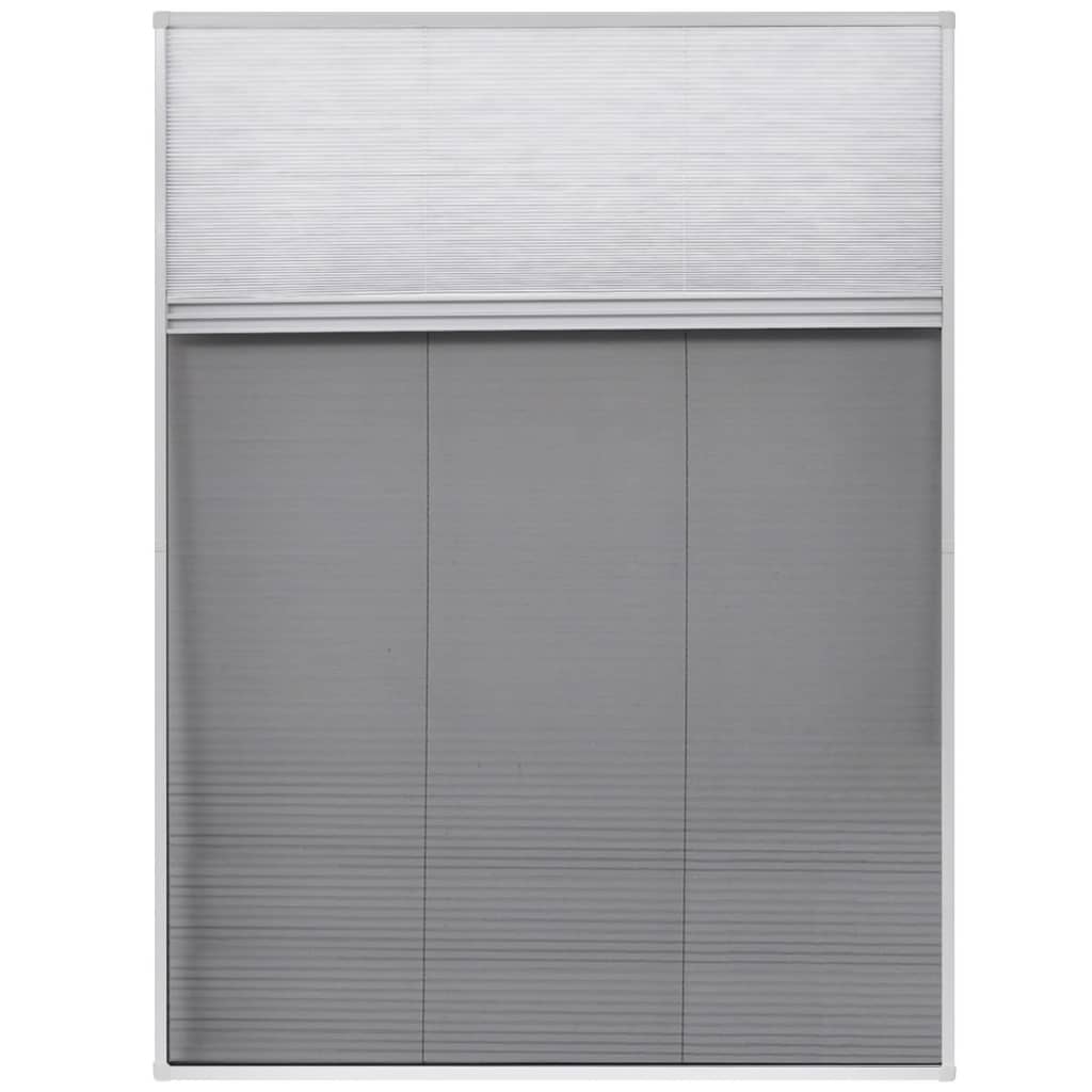 vidaXL Plisowana moskitiera okienna z roletą, aluminium, 60x80 cm