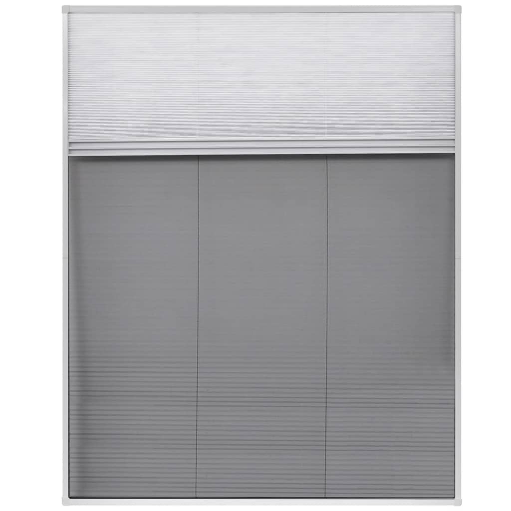 vidaXL Plisowana moskitiera okienna z roletą, aluminium, 80x100 cm