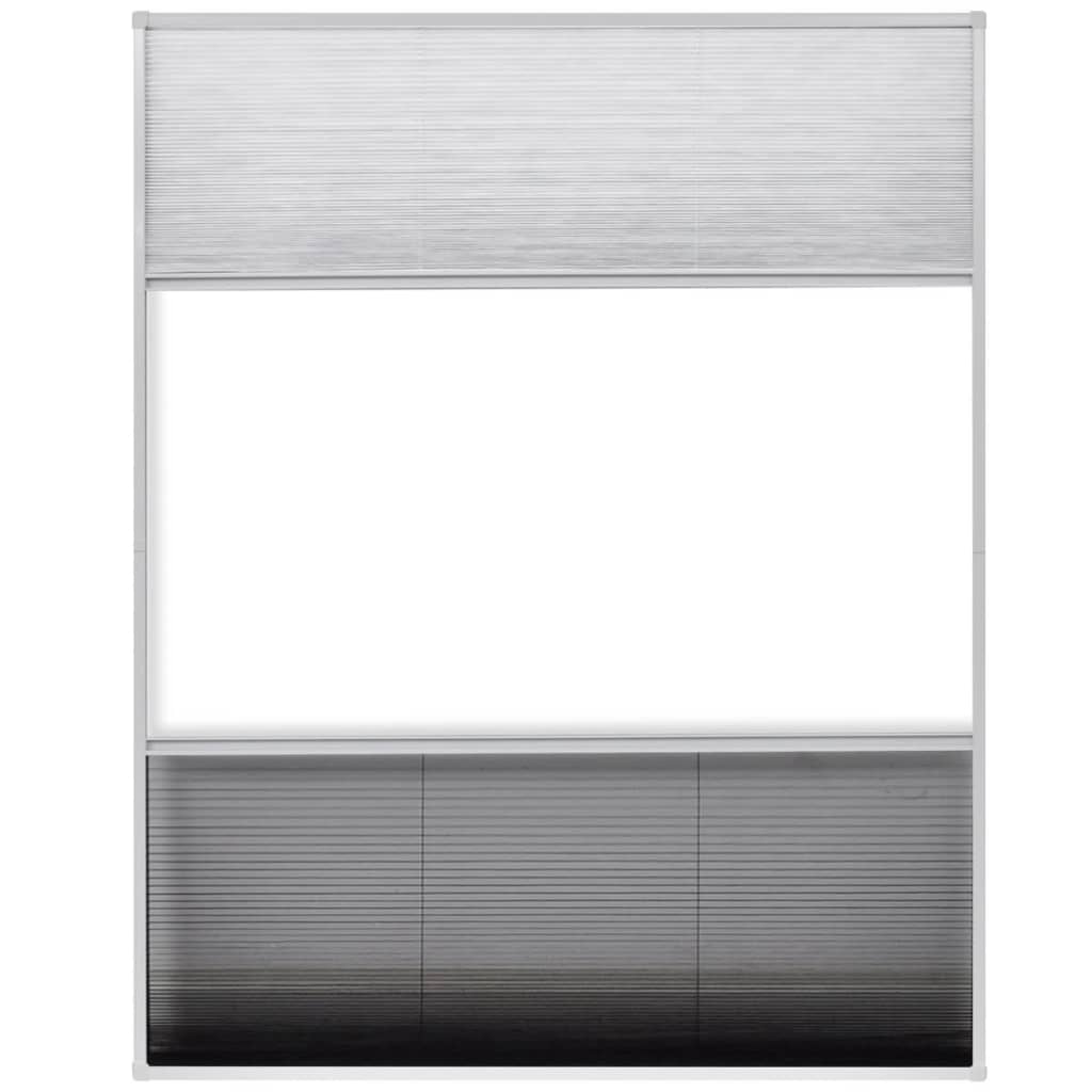 vidaXL Plisowana moskitiera okienna z roletą, aluminium, 80x100 cm