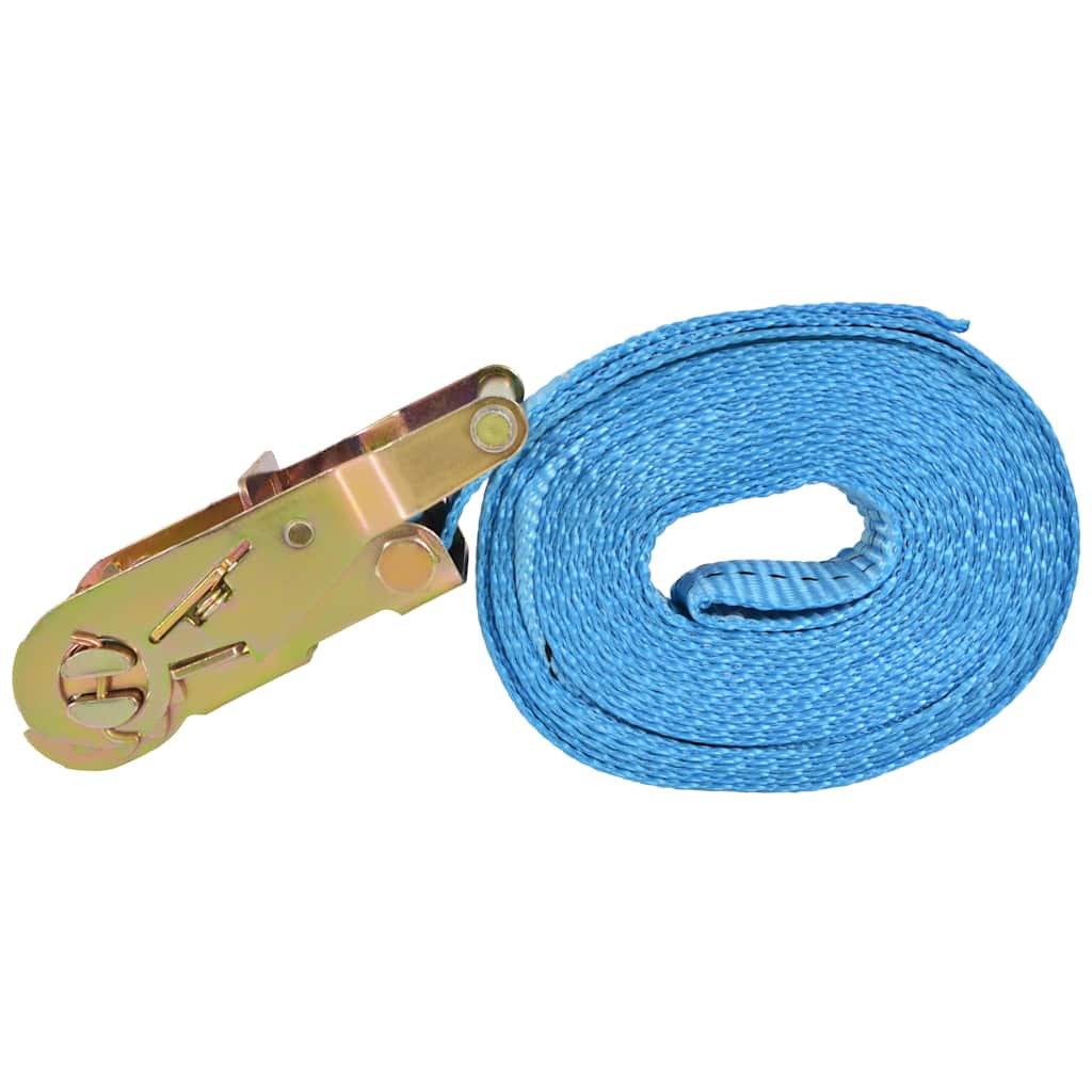 vidaXL Taśmy mocujące z napinaczami, 4 szt., 2 T, 6m x 38mm, niebieski
