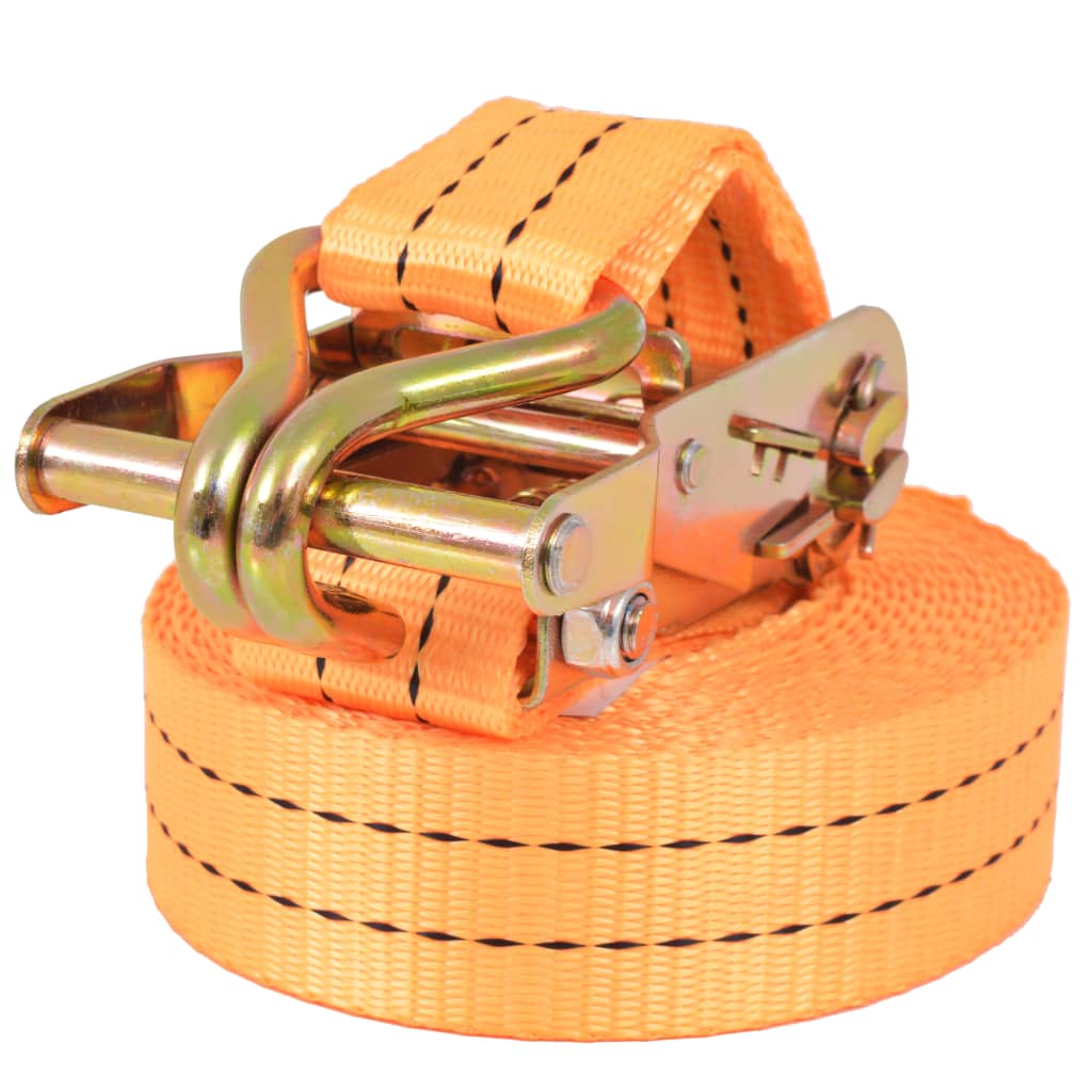 vidaXL Pasy transportowe z zapadkami, 10 szt., 1 tona, 6mx38mm