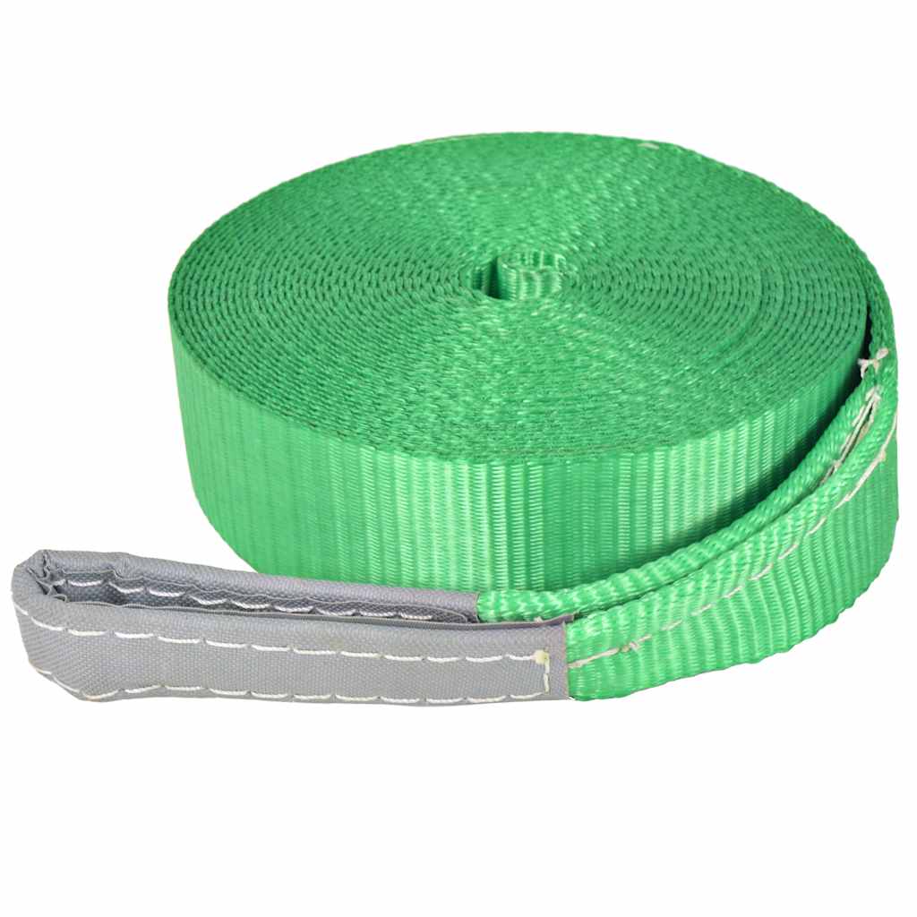 vidaXL Taśma do slackliningu, 15 m x 50 mm, 150 kg, zielona