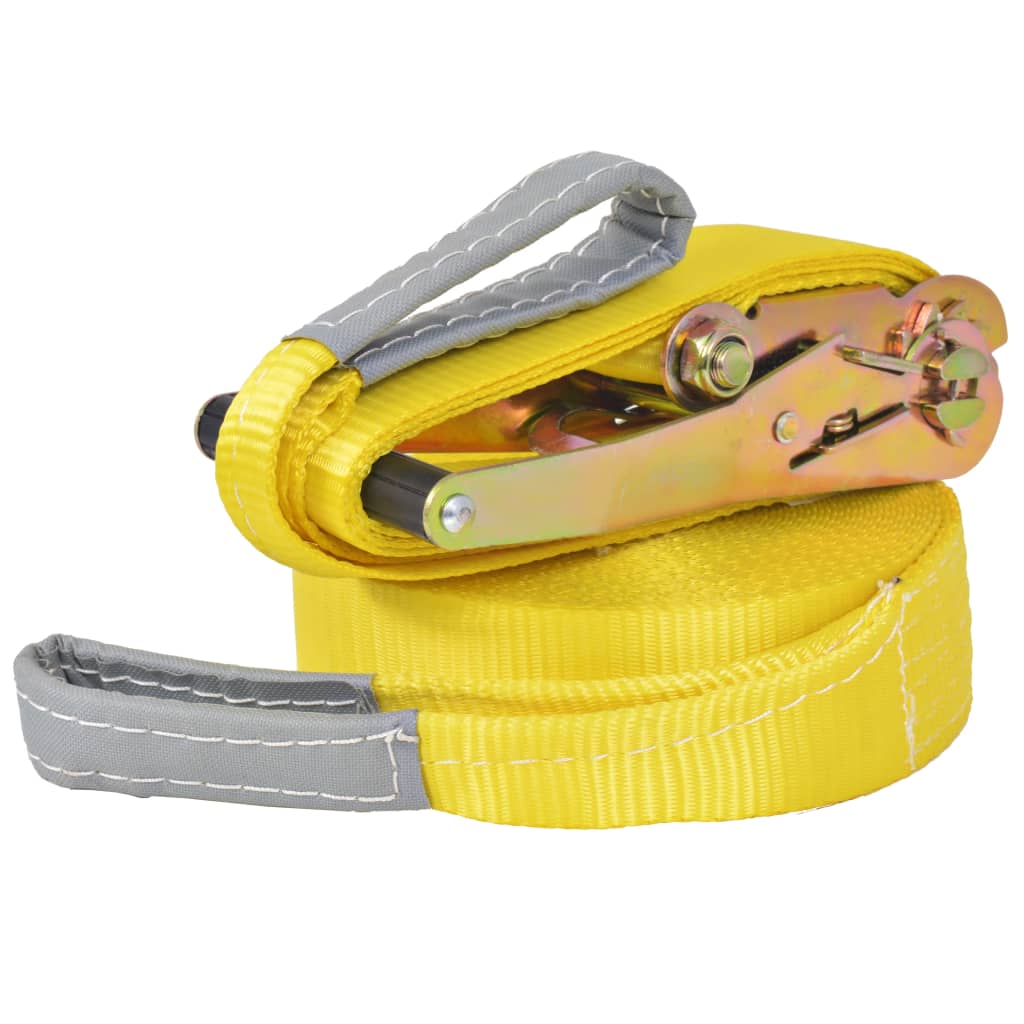 vidaXL Taśma do slackliningu, 15 m x 50 mm, 150 kg, żółta