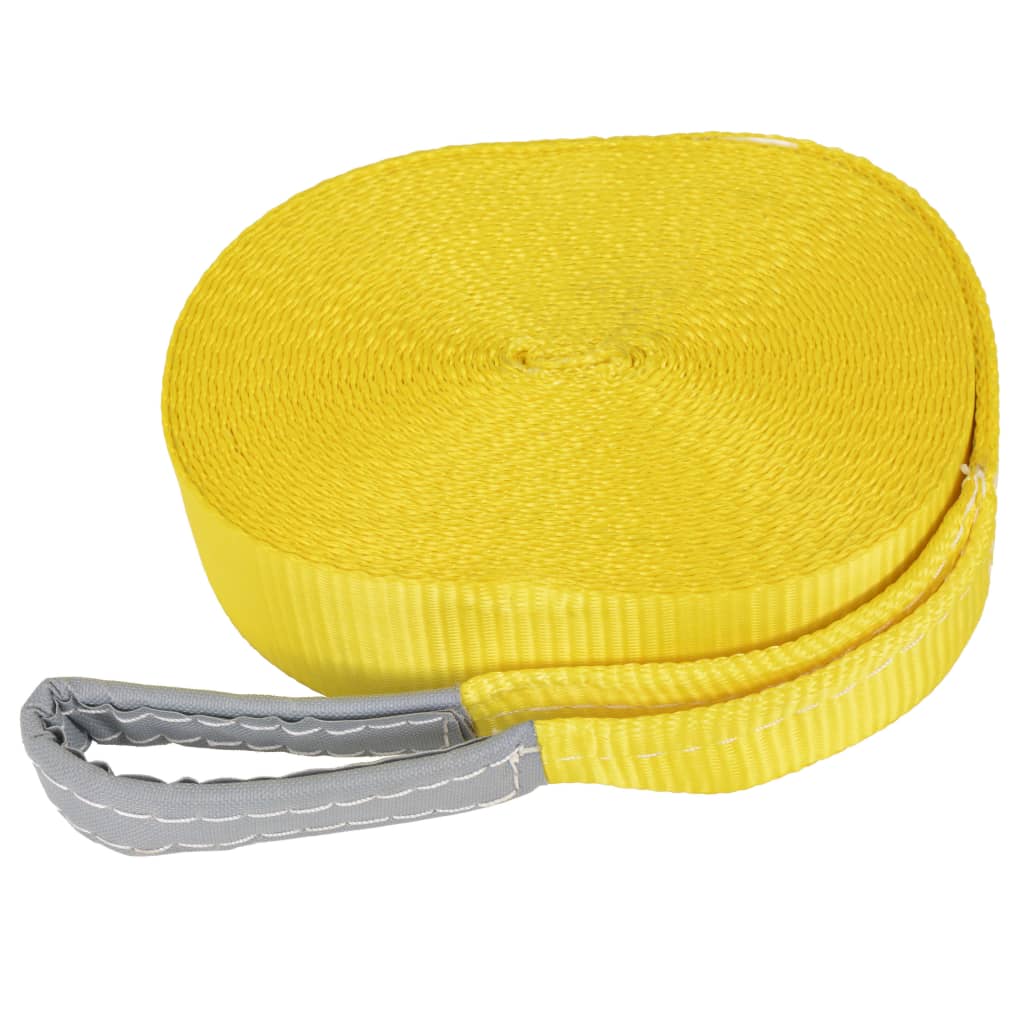 vidaXL Taśma do slackliningu, 15 m x 50 mm, 150 kg, żółta
