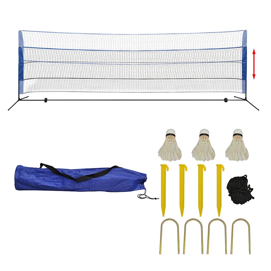 vidaXL Siatka do badmintona, lotki, 500x155 cm