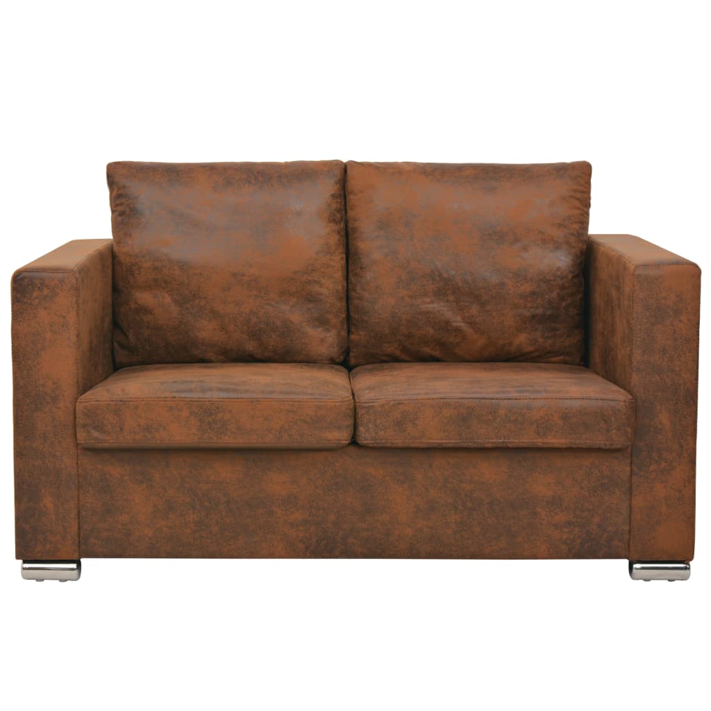 vidaXL Sofa 2-osobowa, 137 x 73 x 82 cm, sztuczny zamsz